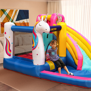 Château gonflable licorne extérieur personnalisé en usine, trampoline gonflable pour sauter, château gonflable à <span class=keywords><strong>vendre</strong></span> - Product Image 4