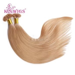 Extensiones de Cabello Humano Remy 100% Naturales de Punta Plana K.S WIGS, Cabello Virgen Indio Liso, Doble Trama, Fijación por Fusión - Product Image 4