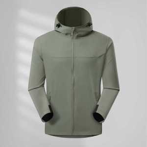 Hooded Thin High Elastic Single Layer Windbreaker <b>Jacket</b> With Inner Liner For Workwear Winter Use - Product Image 1
