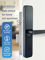Système de porte de sécurité avec carte RFID, entrée sans clé, serrure électrique électronique, poignée de verrouillage, cylindres de porte, serrure intelligente pour maison