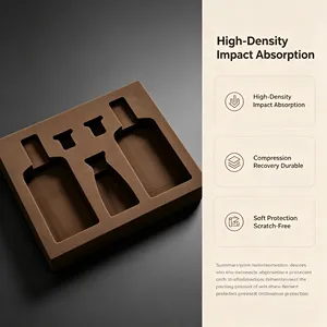 Custom Black Polyurethane <b>Foam</b> Insert with Grid Pattern <b>for</b> Protective Packaging Cushioning - Product Image 5
