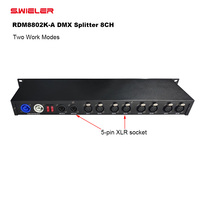 Répartiteur DMX 8 canaux en mode Stage Two avec 8 sorties XLR 5 broches, amplificateur de signal RDM-DMX compatible avec le protocole RDM512