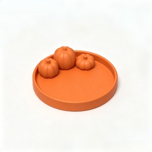 Vassoio Portagioie a Forma di Zucca Stampato in 3D con Design Mini Zucca, Porta Anelli e Orecchini, Organizer da Scrivania, Decorazione per la Casa, Regalo di Halloween - Product Image 1