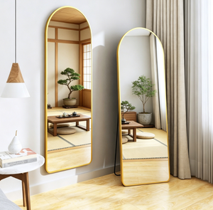 Heavenly Mirror Arched Full Length Metal Frame Floor Standing Decorative Body Mirror LED Display <b>Screen</b> for <b>Bedroom</b> Entryway - Product Image 5