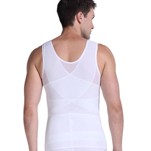 Men's Gynecomastia Vest Chest Binder Posture Corset Male Abdomen Trainer Belly Reduce Fat Slim Body Shaper Back <strong>Cross</strong> <strong>Tops</strong> - Product Image 3
