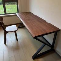 Escritorio Doble de Madera Maciza para Computadora, Estación de Trabajo Larga para Dormitorio u Oficina en Casa, Escritorio para Dos Personas para Estudio y Juegos