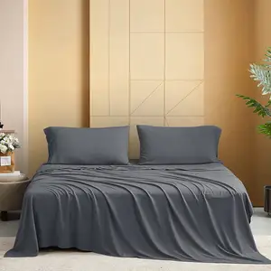 Sản phẩm mới chất lượng cao tre Linen tấm Set Linen tre siêu mềm bộ đồ giường tấm Set