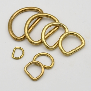 Latón D anillos en forma de hebillas para bolso Correa monedero correas Collar de perro 10-38mm de ancho de artesanía de cuero accesorios de bricolaje - Product Image 5