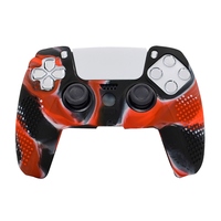 Housse de protection en silicone souple camouflage, antidérapante, avec design texturé ergonomique, respectueuse de la peau, pour PS5 DualSense