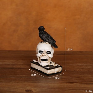 Estatua de Calavera, Cabeza de Esqueleto, Escultura de Mesa con Calaveras Apiladas, Figura Divertida de Calaveras Triplemente Apiladas que No Escuchan, No Hablan ni Veen lo Mal - Product Image 6