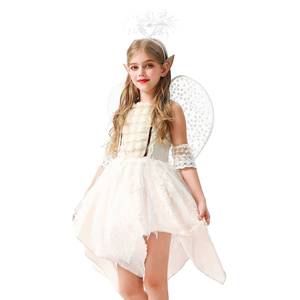 Disfraz de Ángel Hada para Niñas de Halloween, Vestido con Alas de Elfo y Flores, Traje para Fiesta Infantil - Product Image 1