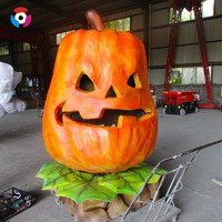 Modèle de citrouille géante animatronique pour Halloween avec lumière et son, statue de citrouille réaliste en mouvement pour la décoration de maison hantée