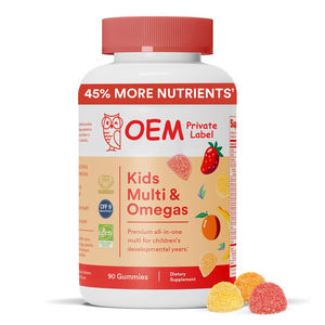 Çocuklar Multivitamin Gummies: 3 balık yağı (<span class=keywords><strong>Vitamin</strong></span> D3, C, B12 vitamini, <span class=keywords><strong>B6</strong></span>, A vitamini, K & çinko Multivitamin takviyeleri - Product Image 1