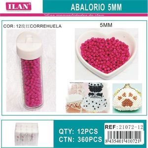 Ilan Abalorio Cuentas rosas de 5 mm para la elaboración de joyas - Product Image 3