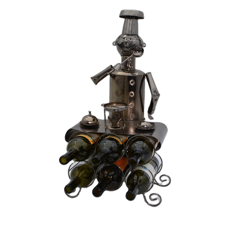 Домашний металлический Настольный держатель для бутылок, настольный держатель для винных бутылок, стойка для хранения вина