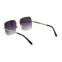 Lunettes de soleil de luxe unisexes Mhooe de haute qualité, monture rectangulaire en nylon métallique, verres dégradés, protection UV400
