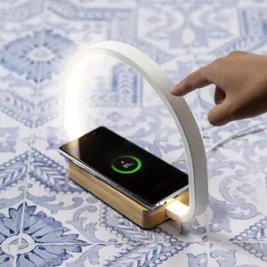 <b>Bamboo</b> Wireless Charger <b>Lamp</b> eco-friendly gadgets - Product Image 4