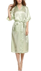 Elegante menta verde de la boda de novia de poliéster Sexy ropa de dormir ropa de baño <span class=keywords><strong>Spa</strong></span> - Product Image 3