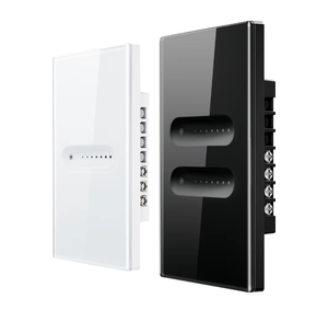 Interruptor Atenuador Inteligente Zigbee para WiFi, Diseño de Ranura Táctil de 1/2 Grupo, IP44, Control Remoto por Voz, Compatible con <span class=keywords><strong>Alexa</strong></span> y <span class=keywords><strong>Google</strong></span>, para EE. UU. y Australia - Product Image 1