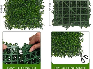 Panneau mural en <span class=keywords><strong>herbe</strong></span> artificielle <span class=keywords><strong>à</strong></span> motif personnalisé, résistant aux UV, feuille de plante verte pour décoration de fond intérieure et extérieure - Product Image 6