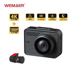 Dashcam HDR 4K Sony415 con Rilevamento Movimento, Wi-Fi, GPS, Controllo Vocale Anteriore e Posteriore per Guida in Condizioni Meteorologiche Avverse - Product Image 1
