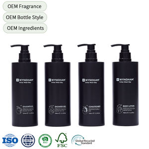 Logo OEM Hôtel Produits humides <span class=keywords><strong>Chambre</strong></span> Salle de bain 350 ml Lotion pour le corps Shampoing Après-shampoing - Product Image 1