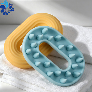 Cepillo masajeador de silicona para el cuero cabelludo, forma ovalada, para el cuidado del cabello y la relajación - Product Image 4