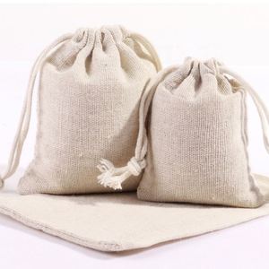 Custom Logo <b>Personalized</b> Recyclable Organic Cotton <b>Gift</b> Pouch Soft Fabric Calico Canvas Drawstring <b>Bag</b> Double Glasses Rings - Product Image 5