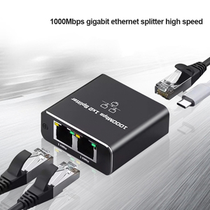 Tốc độ cao 1gbps/1000Mbps mạng Splitter 2 trong <span class=keywords><strong>1</strong></span> RJ45 <span class=keywords><strong>Gigabit</strong></span> LAN Mạng Splitter với USB C Cáp - Product Image 4
