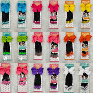 Fujia, coleta trenzada para niños personalizada con cuentas y pajarita, accesorio para el cabello, caja de trenzas para niñas - Product Image 5