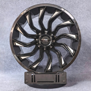 Nouvelles jantes en alliage d'aluminium 4x4 tout-terrain, design multi-rayons noir, 22*12J 6x139.7, haute performance pour - Product Image 1
