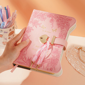 Nuevo Cuaderno Compacto Kawaii con Estampado B6, Impresión Digital en PU, con Candado, Diseño de Corazón/Estrella, Diario, Libreta de Notas, Libreta de Direcciones - Product Image 2