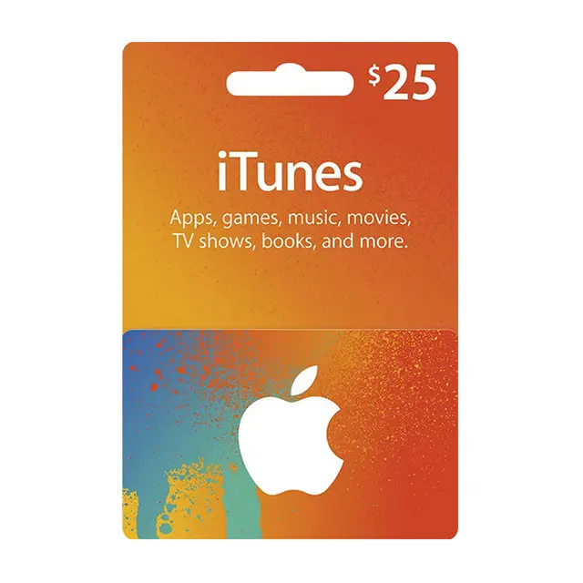 $25 iTunes Gift Card 25 USD Dollars with US Service