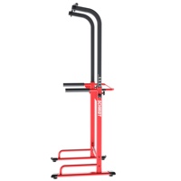 Équipement de gym portable, barre de traction autonome pour exercices de calisthénie, station de musculation rouge pour la maison