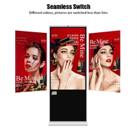 Affichage numérique sur pied de 32 à 43 pouces avec caméra, kiosque en libre-service pour la publicité en magasin, centre commercial