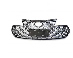 Factory Direct New 2018-2021 Front Bumper Chrome Grille Longlin Carbon Black <b>Paint</b> Screw-On Universal Fitment ABS - Product Image 1