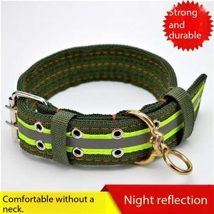 Vente en gros Collier de chien épais classique réglable, réfléchissant plus large, plusieurs couches, couvre-cou de grand chien, double aiguille - Product Image 3