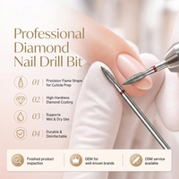 Embouts de ponceuse à ongles en diamant pour manucure, outil essentiel, fraise diamantée pour le nettoyage professionnel des cuticules et le nail art.