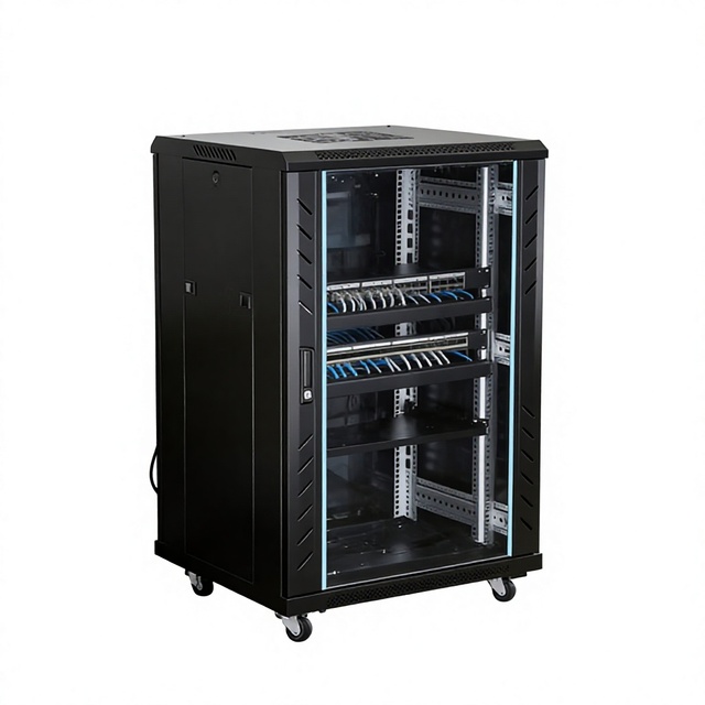 32U Network Server Rack Cabinet Coms Computer Stand 19 Inch 8 Bay Server Chassis Data Center Equipment Enclosure