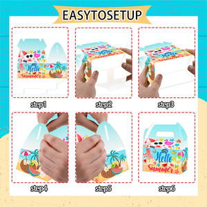 Nuovo tema estivo oggetti di scena decorativi a forma di cuore scatola di carta per caramelle e Snack forniture per feste - Product Image 4