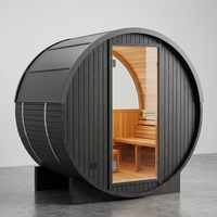 Ruang Sauna Tong Kayu Cedar Merah Jepang Modern Smartmak Outdoor dengan Atap Logam untuk Penggunaan di Vila
