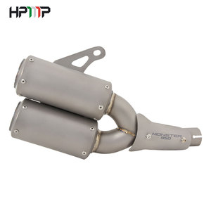 Fournisseur en gros alliage de titane vélo double sortie d'échappement pour moto <span class=keywords><strong>DUCATI</strong></span> <span class=keywords><strong>MONSTER</strong></span> <span class=keywords><strong>950</strong></span> <span class=keywords><strong>MONSTER</strong></span> 937 - Product Image 5
