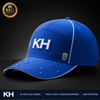 Gorra Deportiva Personalizada KH Pro-Golf, Impermeable, con Corte Láser, Protección Solar UPF 50+, Secado Rápido, Fabricante OEM ODM BSCI