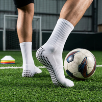 Chaussettes de football pour jeunes avec logo personnalisé, en coton tricoté, antidérapantes, antibactériennes, respirantes pour hommes et jeunes sportifs