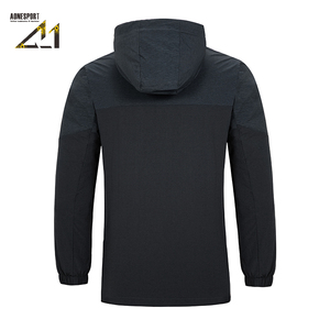 Chaqueta Impermeable con Capucha y Cuello Alto para Hombre, Marca Aonesport, Corte Regular, Nailon y Poliéster, Estilo Urbano - Product Image 4