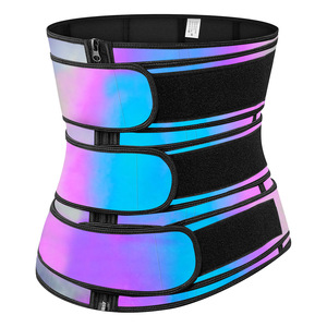 Tessuto riflettente resistente arcobaleno <span class=keywords><strong>schiena</strong></span> migliorare la postura corretto supporto <span class=keywords><strong>lombare</strong></span> vita Trimmer Shapewear <span class=keywords><strong>per</strong></span> lo Yoga esercizio di allenamento - Product Image 5