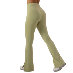 High Waist Flare Leggings Soft Comfort Open Leg <b>Dance</b> Fitness Yoga Casual <b>Pants</b> - Product Image 4