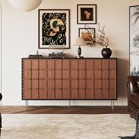 Meuble TV vintage personnalisé, console multimédia, credenza en bois pour chambre, meuble d'appoint antique pour salon et hôtel, armoire de sol combinée