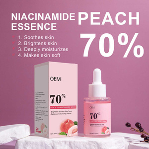 Vente en gros <span class=keywords><strong>Peach</strong></span> 70% Niacinamide Sérum 30ml Sérum Visage Hydratant Éclaircissant Peau terne et brillante Améliore la texture de la peau - Product Image 2