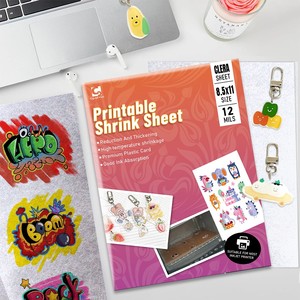 Plastic Paper Printable Heat <strong>Shrinky</strong> Sheets Sheet Art Diy White For Film A4 Kit Wrap Key Keychain Jewelry Inkjet Shrink <strong>Dink</strong> - Product Image 6